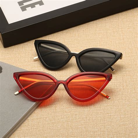 cat eye triangle sunglasses|cat eye sunglasses female.